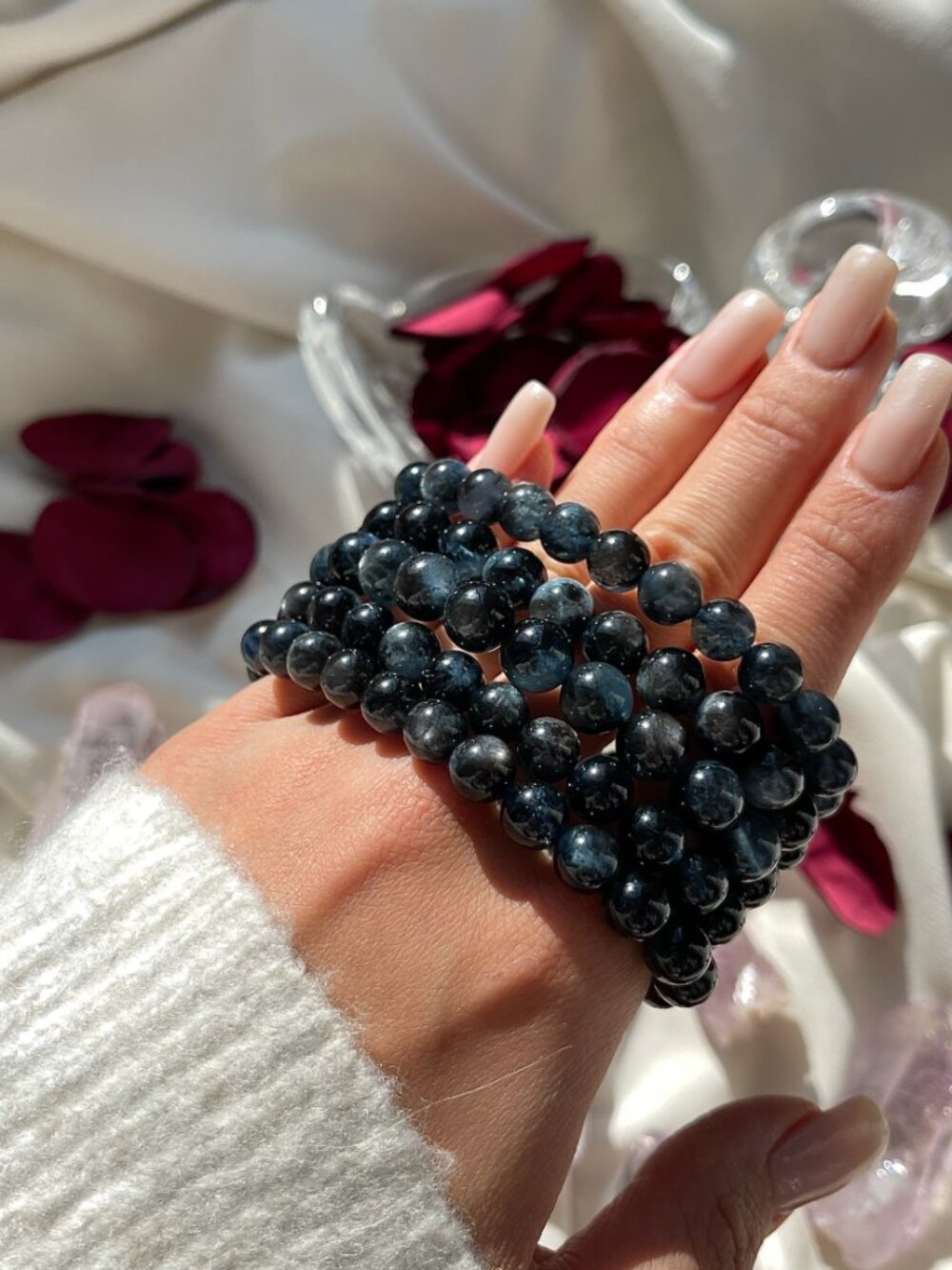 Aquamarine Galaxy Bracelets | Calming Crystal for Serenity & Balance - LARGE
